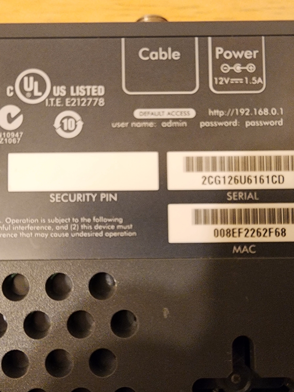 Netgear CG3000D Wireless Cable Gateway WiFi Modem Router Combo - Picture 6 of 8